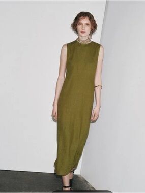 fitted lace wedding dress ZARA. Long, mottled gray ribbed dress. TS – Hibuy market